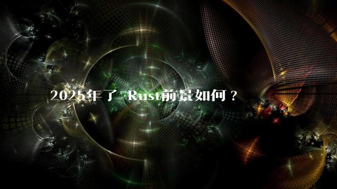2025年了 Rust前景如何?
