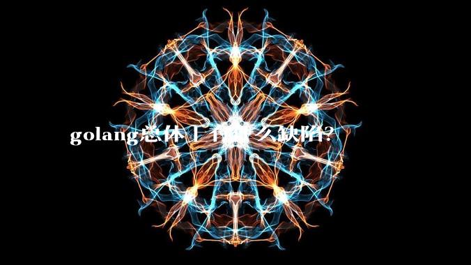 golang总体上有什么缺陷？