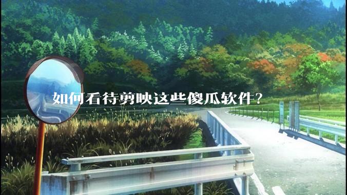 如何看待剪映这些傻瓜软件？