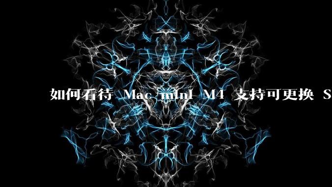如何看待 Mac mini M4 支持可更换 SSD？