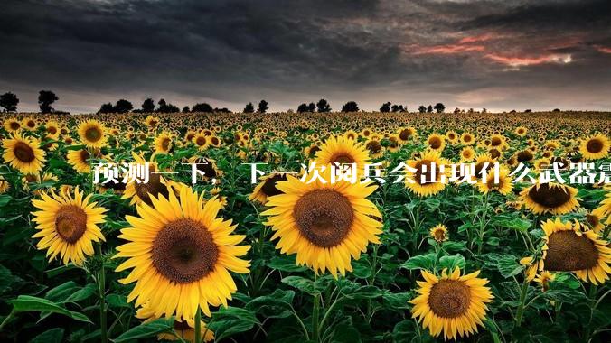 预测一下，下一次阅兵会出现什么武器震惊世界？